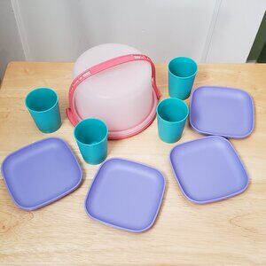 EUC Tupperware Tuppertoys mini cake serving set